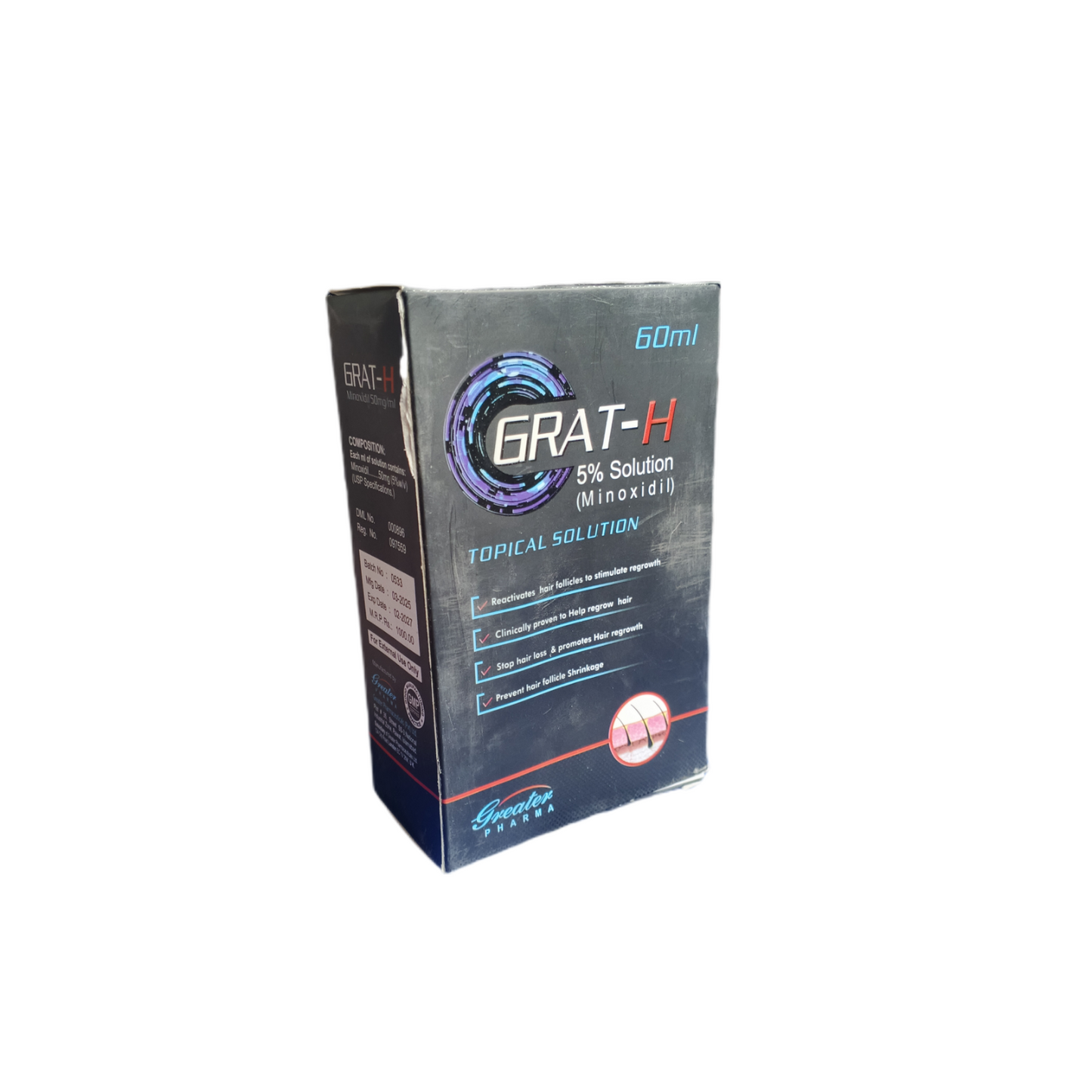 Grat-H Minoxidil 5% Topical Solution