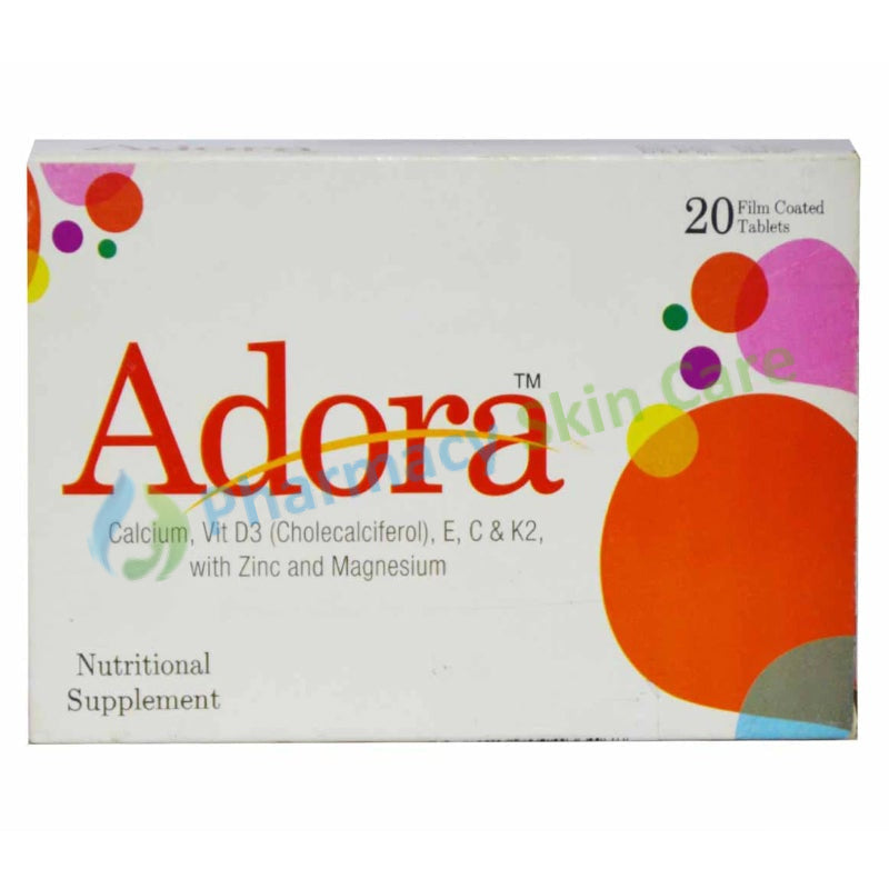 Adora 20mg Tablets Dyson Pharma Calcium, Vit D3 Cholecalciferol