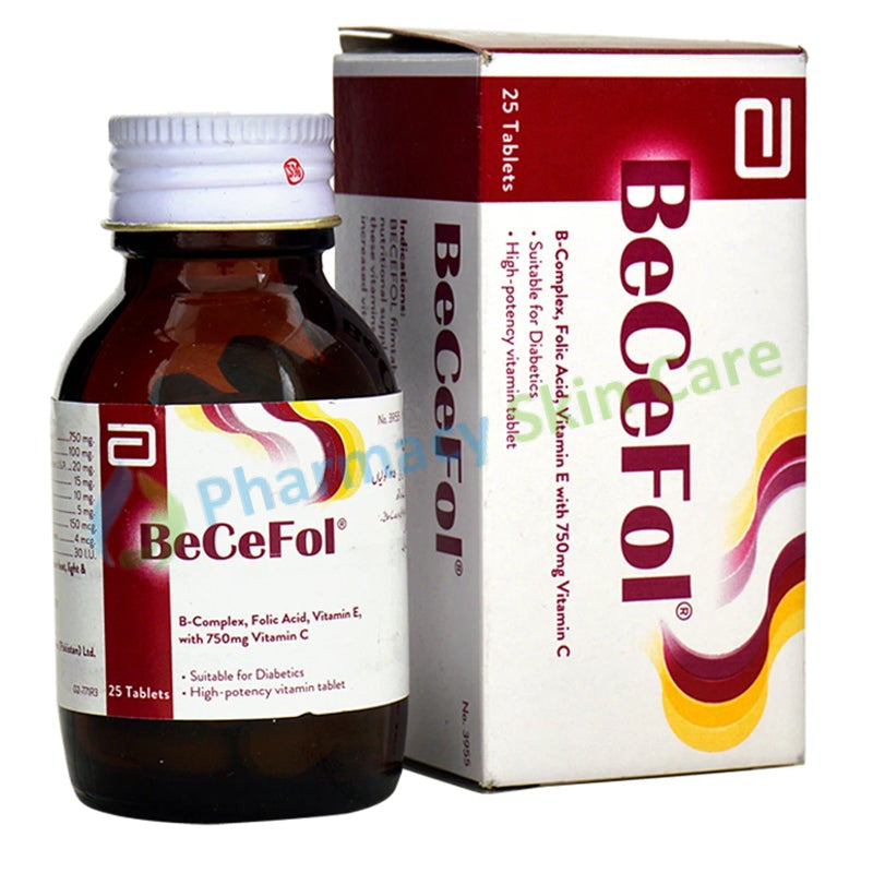 Becefol Tab ABBOTTLABORATORIES_PAKISTAN_LTD Vitamin Supplement Vitamin C 750mg_Nicotinamide 100mg_VitaminE30IU_Calciumpantothenate20mg_VitaminB115mg_Vitamin B210mg.jpg