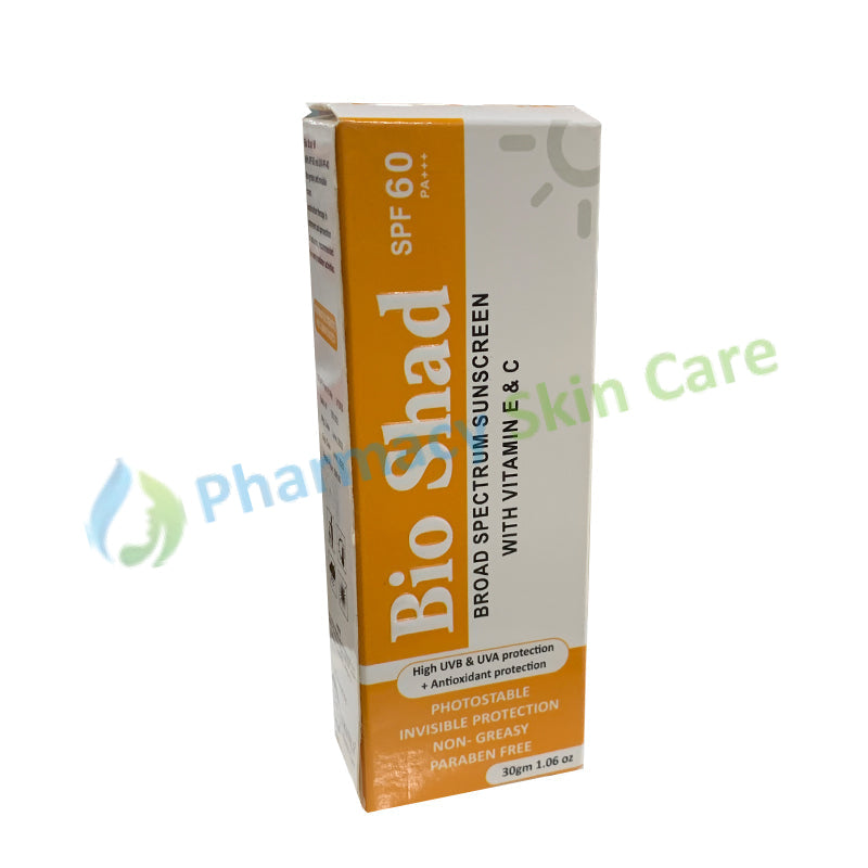 Bio Shad Spf60 Sunblock 30Gm Skin Care