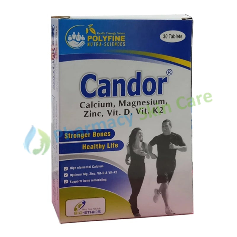 Candor Tablet Calcium , Magnesium,zinc, Vit.D, Vit.k2 Bio Ethics