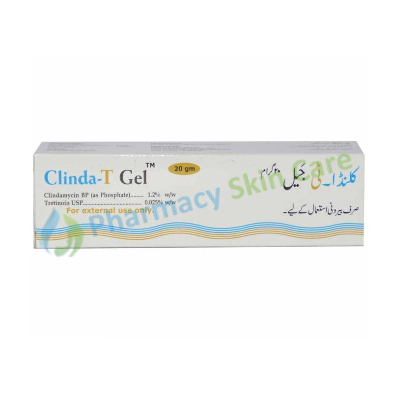 Clinda-T Gel 20gram Valor Pharmaceuticals Anti-Acne Clindamycin Phosphate 0.0012%,Tretinoin 0.025%