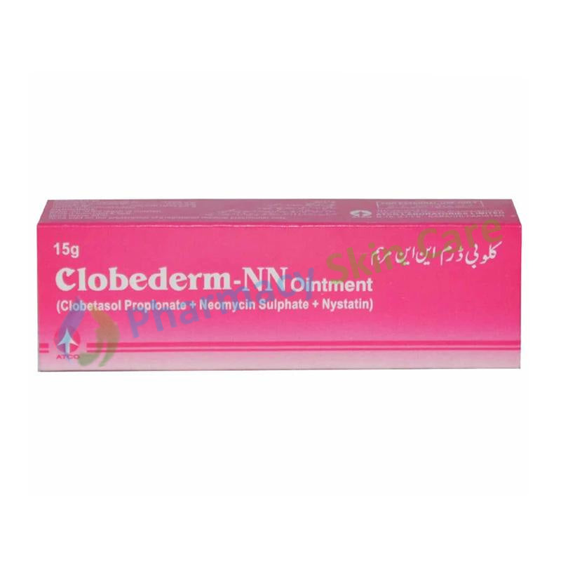 Clobederm-NN Ointnment 15gram Atco-Laboratories Corticosteroids + Anti-Fungal + Anti-Bacterial Clobetasol Propionate ,Nystatin , Neomycin Sulphate