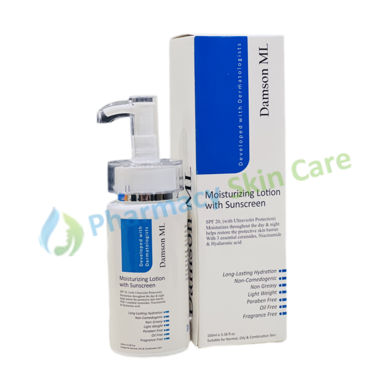 Damson ML Moisturizing Lotion with Sunscreen SPF 20 Sun Screen
