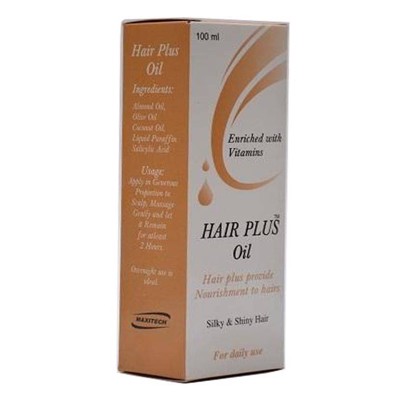 Hair Plus Oil 100ml Liquid Maxitech Pharma Hair Plus Provide Nourishment To Hair Vitamins
