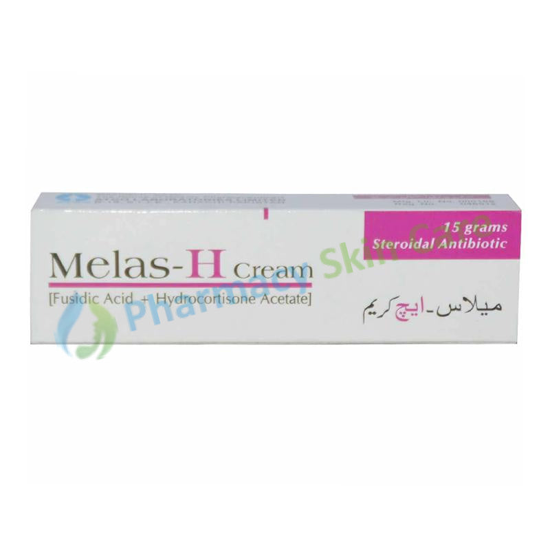 Melas-H Cream 15gram Anti-bacterial Fusiduc Acid+hydrocortisone Acetate Atco Loboratories Steroidal Antibiotec