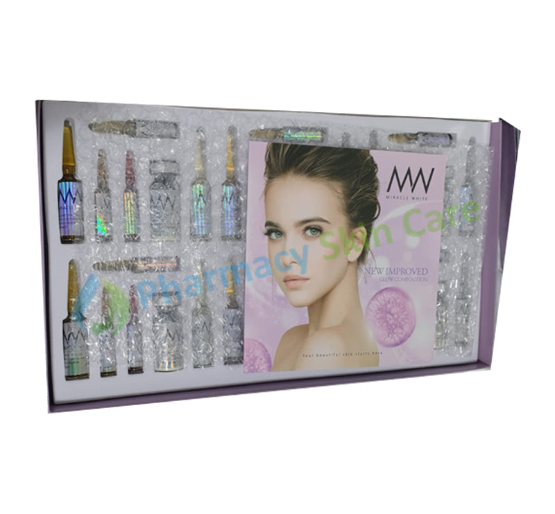Miracle White 35000Mg 6 Sessions Glutathione Injection Glowing Skin