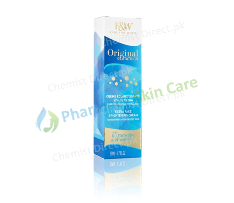 original glutathion Fair & White Brightening Cream 50ml promoting a more radiant and youthful appearance Fair And White Paris Original