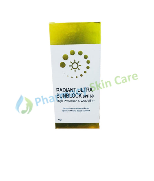 Radiant Ultra Sun Block SPF 60 40ml Medicine