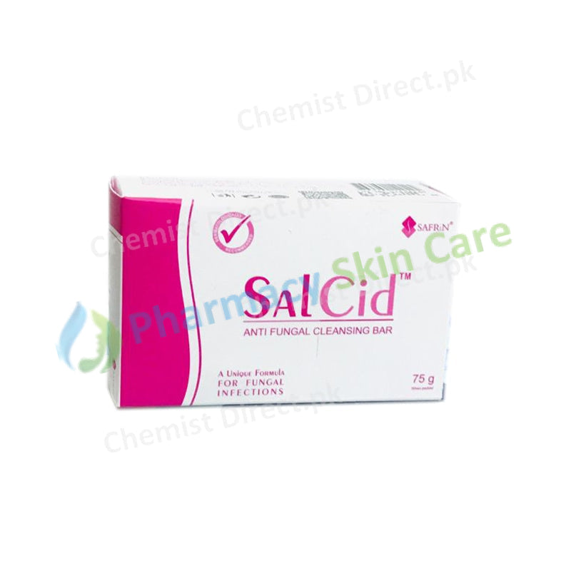 Salcid Anti-Fungal Cleansing Bar Soap 75Gm Skin Care