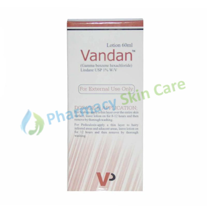 Vandan Lotion 60ml Lindanede USP 1% Gamma benzene hexachloride Valor Pharma