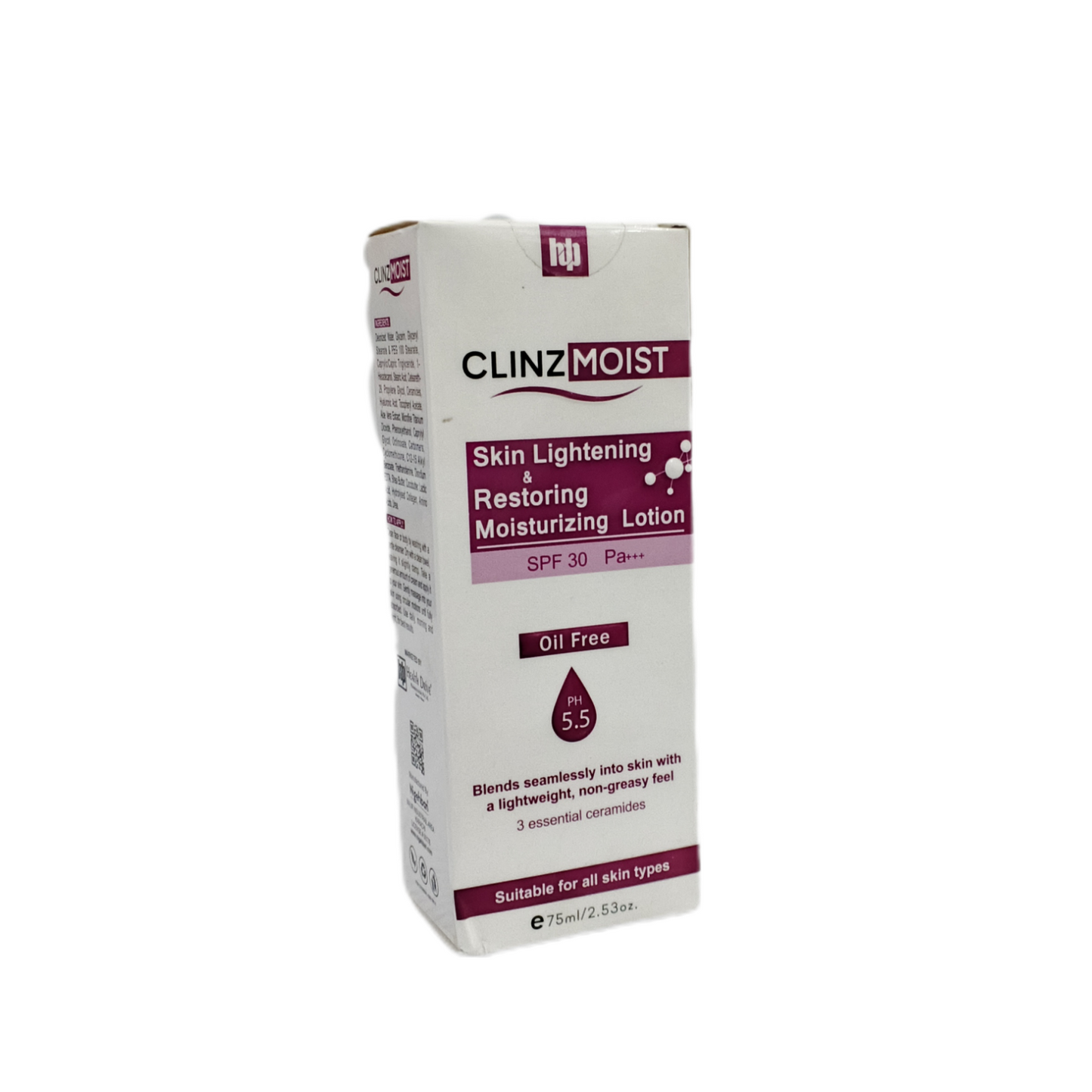 ClinzMoist Skin Lightening & Restoring Moisturizing Lotion Spf 30