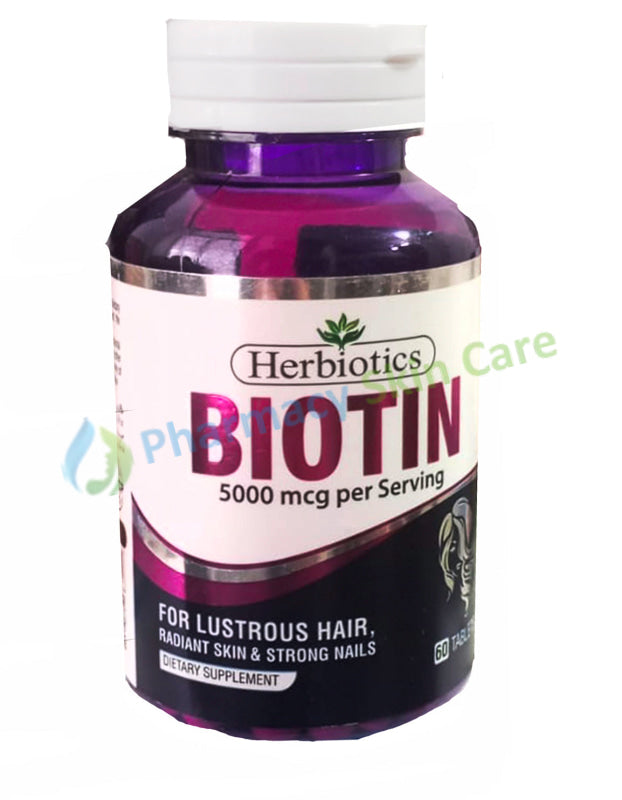 Biotin 5000Mcg Per Serving 60’s Tab Hair Care