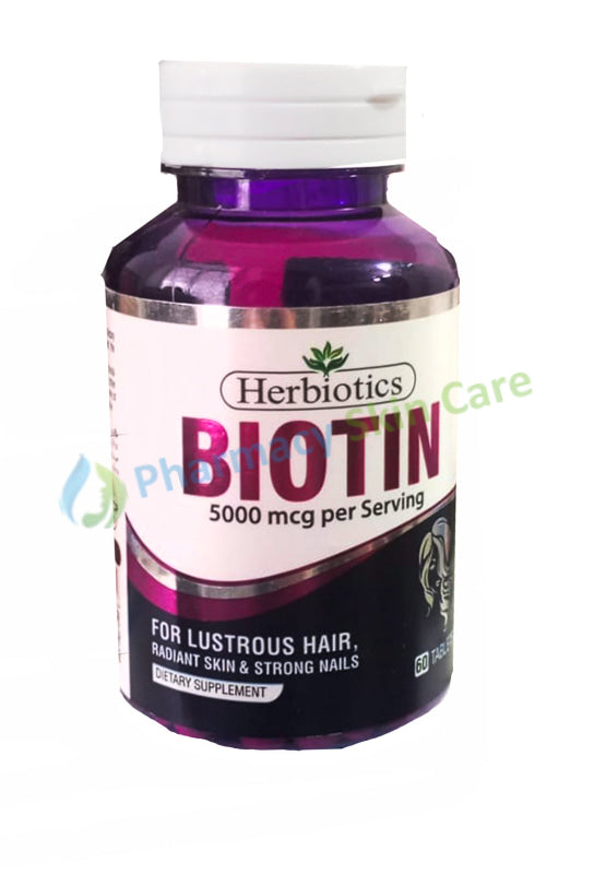 Biotin 5000Mcg Per Serving 60’s Tab Hair Care