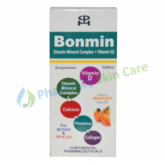 Bonmin 120ml syp Suspention Continental Pharmaceuticals-CalciumSupplements Ossein Mineral Complex_VitaminD