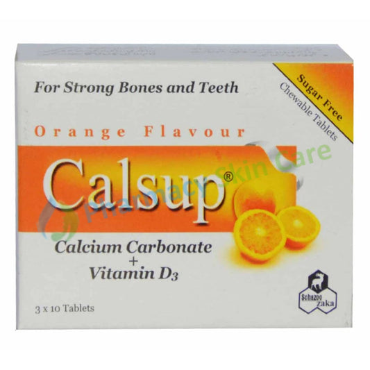 Calsup Tab Tablet SCHAZOOZAKA PVT LTD CALCIUMSUPPLEMENT Calcium Carbonate 1000mg Vit D 32.5mcg jpg