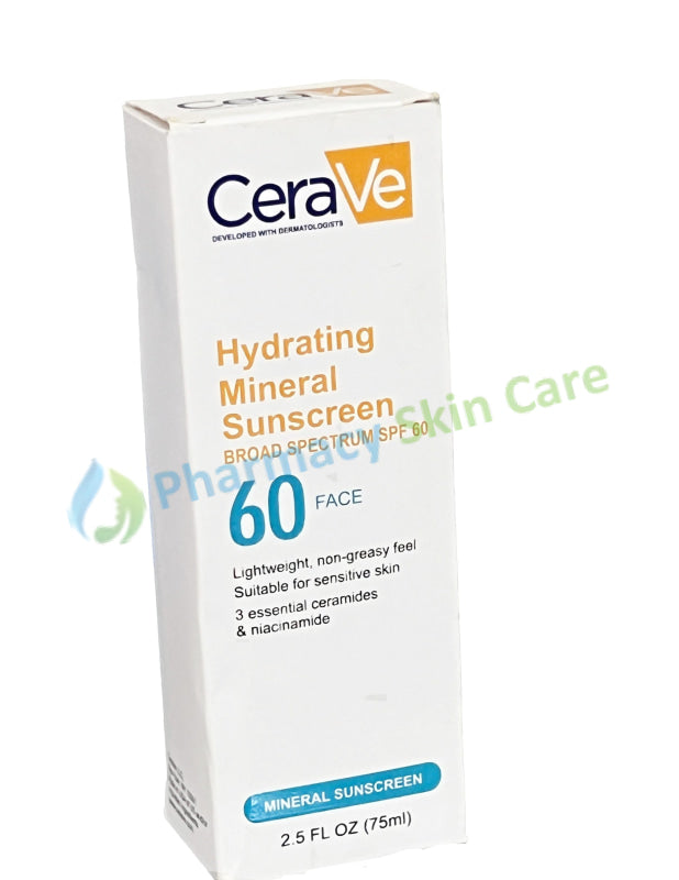 Cerave Hydrating Mineral Sunscreen SPF 60 sunblock