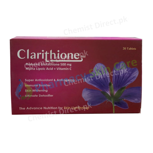 Clarithione Tablet Careapex Pharma Reduced Glutathione 500mg Alpha lipoic Acid + Vitamin C