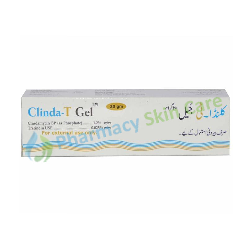 Clinda-T Gel 20gram Valor Pharmaceuticals Anti-Acne Clindamycin Phosphate 0.0012%,Tretinoin 0.025%
