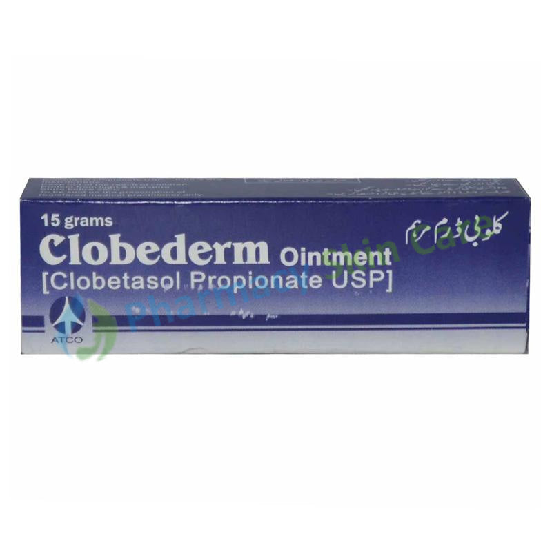 Clobederm Ointment 15G ATCOLABORATORIES PVT LTD Corticosteroids Anti Fungal Anti Bacterial Clobetasol Propionate Nystatin Neomycin Sulphate.