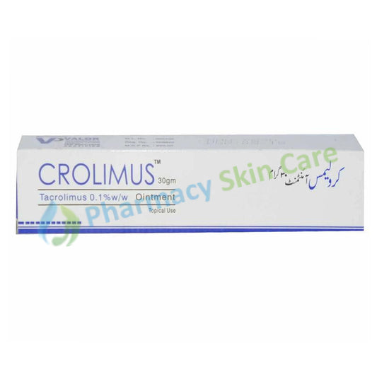 Crolimus 0.1 % Ointment 30gram Valor Pharmaceuticals Anti Eczema Tacrolimus Monohydrate