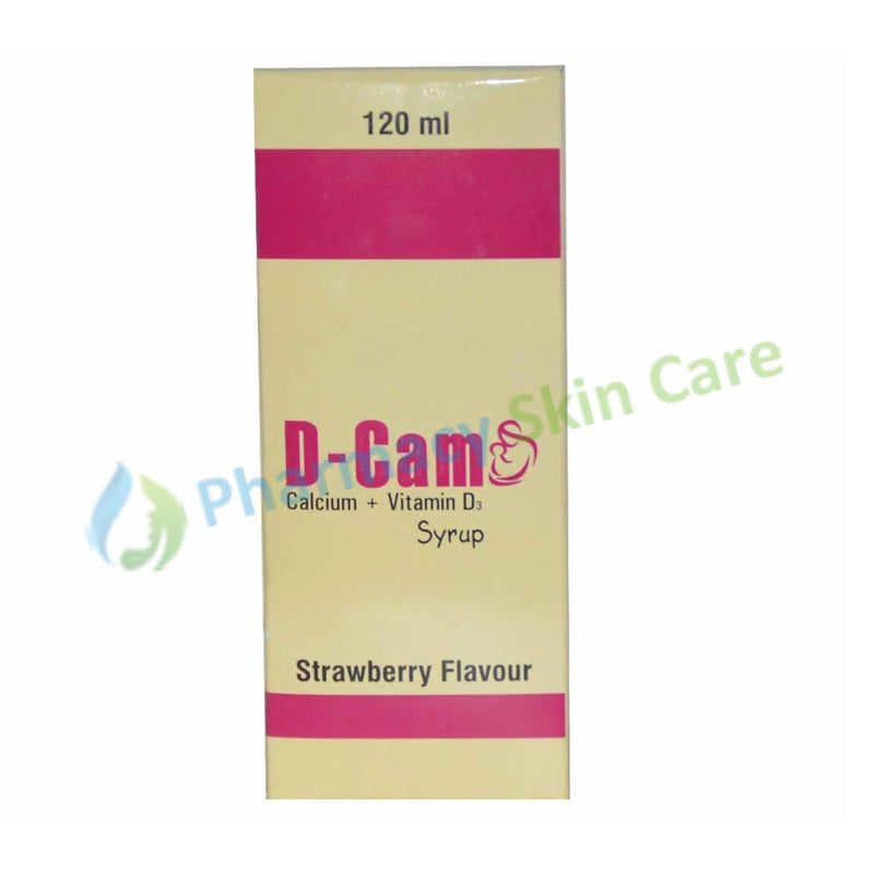 D-Cam Syrup 120ml Mass Pharma Calcium Supplement Calcium 600mg , Vitamin D3 200IU