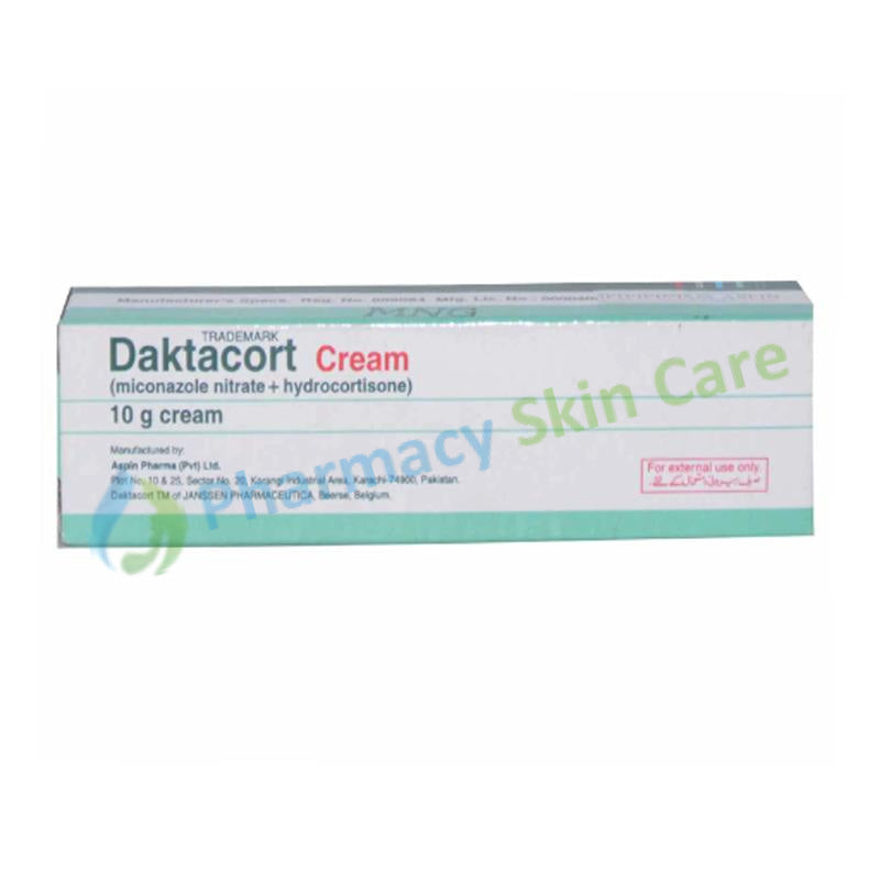 Daktacort Cream 10gm Aspin Pharma formerly Janssen Cilag Miconazole Nitrate 2%, Hydrocortisone 1% Anti Fungal  Anti Bacterial