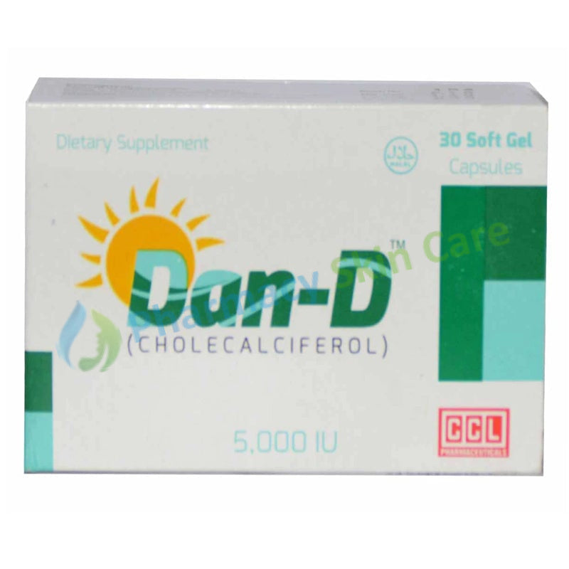 Dan D 5000IU Cap Capsule CCL Pharmaceuticals Pvt Ltd Vitamin  Analogue Cholecalciferol