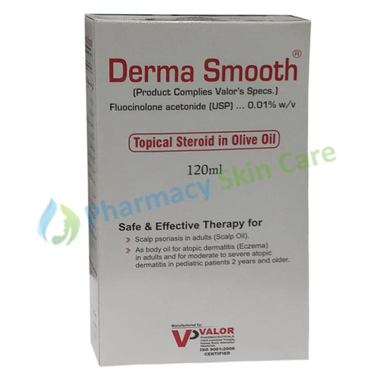 Derma Smooth Oil 120ml Valor Pharmaceuticals Coricosteroids Fluocinolone Acetonide
