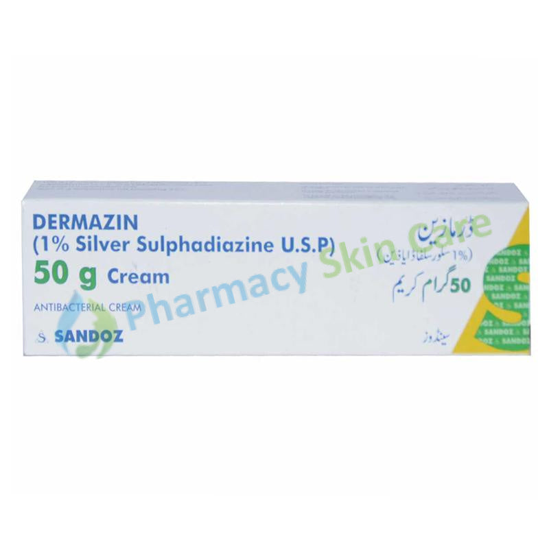 Dermazin Cream 50gm Novartis Pharma Pakistan Ltd Anti Bacterial Silver Sulphadiazine