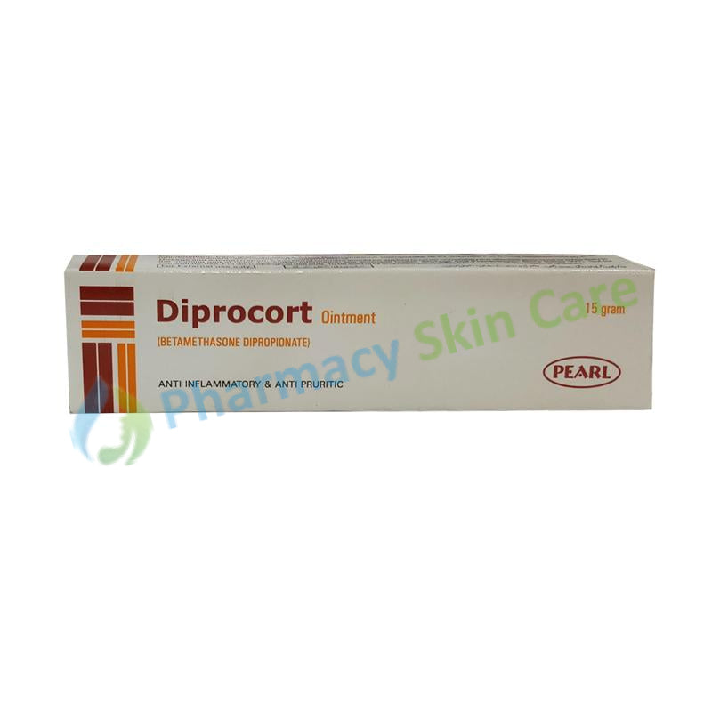 Diprocort Ointment 15gm Pearl Pharmaceuticals Anti-Fungal Corticosteroid Betamethasone Dipropionate 