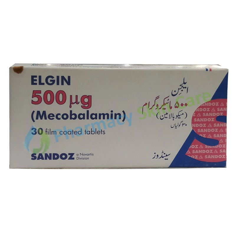 Elgin 500mcg Tab Tablet Novartis Pharma Pakistan Ltd Vitamin B12 Mecobalamin