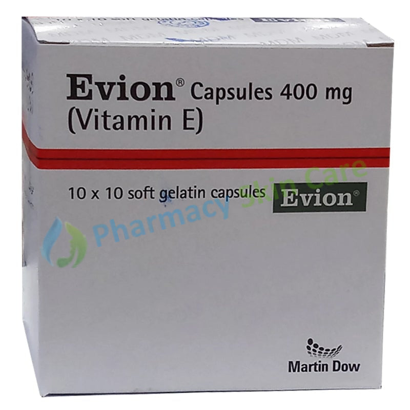 Evion 400mg Cap Capsule Martin Dow Pharmaceuticals Pak Ltd Vitamins Vitamin E