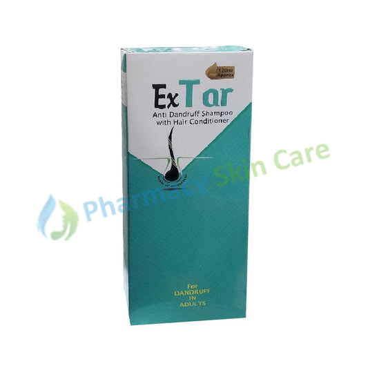 ExTar anti dandruff shampoo hair conditioner zinc phyithione coal tar 120ml