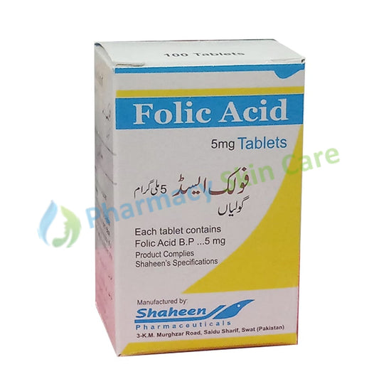 Folic Acid 5mg Tablet Shaheen Pharmaceuticals Vitamin Supplements Folic Acid