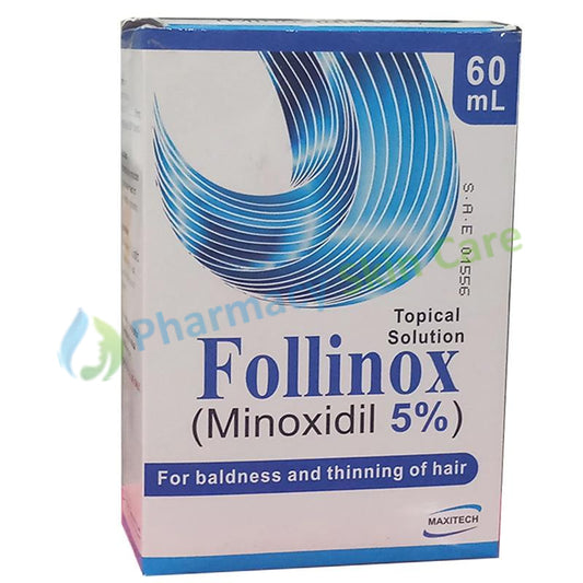 Follinox Topical Solution 5 60ml Maxitech Pharma Hair Loss Minoxidil 5