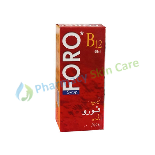 Foro B12 Syrup 60ml AMSONPHARMa  PVT LTD Vitamins Supplements Each 5ml contains Cyanocobalamin 125mcg Folic Acid 0.5mg Orotic Acid 25mg