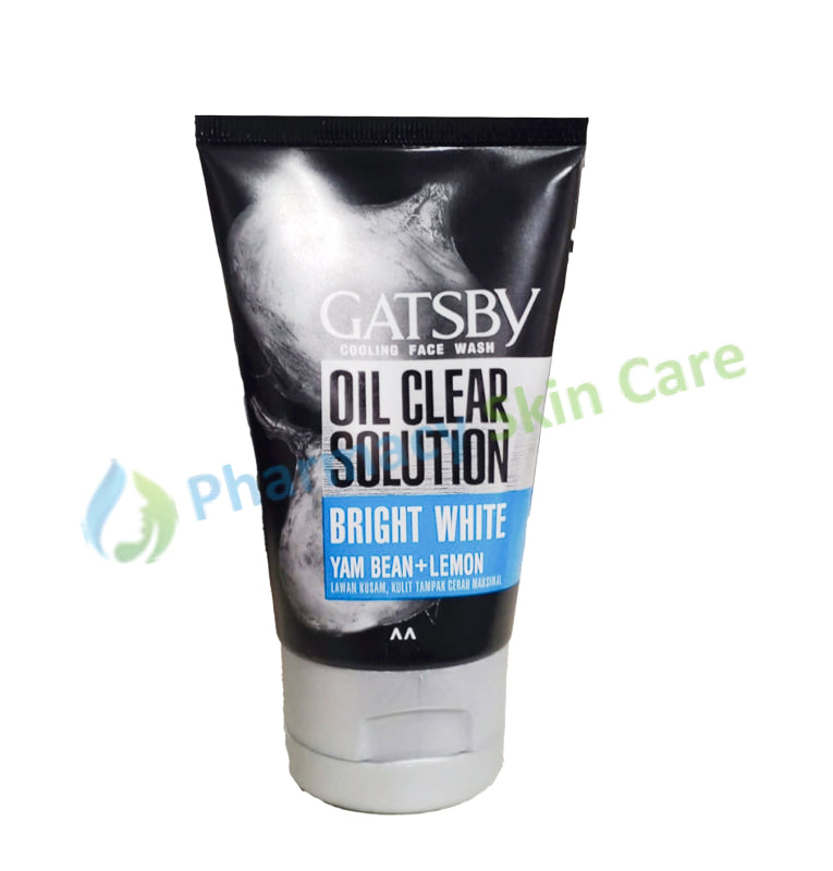 Gatsby Oil Solution Bright White Yam Bean + Lemon Men Face Wash 100-g Solution