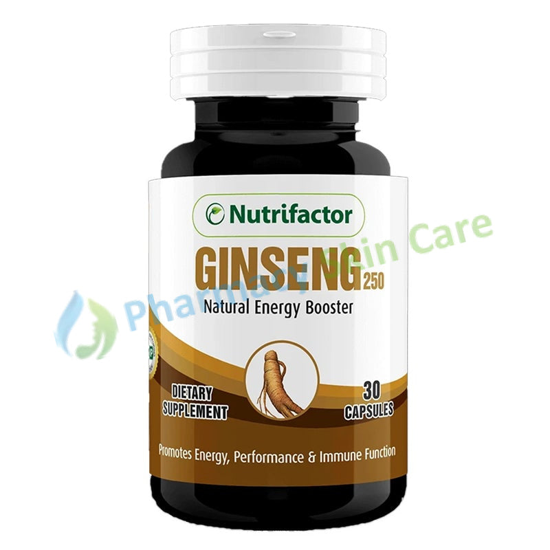 Ginseng 250 Capsule Nutrifactor Dietary Supplement Natural Energy Booster