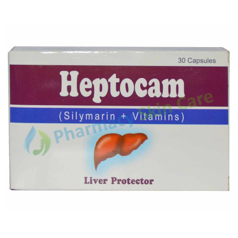 Heptocam Cap Capsule Chas  A Mendoza Liver Protectant Nicotinamide 24mg Riboflavin Vitamin B2 8mg Thiamine HCl Vitamin B1 8mg Silymarin 105mg Calcium Pantothenate 16mg Cyanocobalamin 25mcg Pyrid