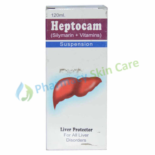 Heptocam Syrup 120ml Chas A Mendoza Liver Protectant Each 5ml contains Nicotinamide 24mg Riboflavin Vitamin B2 8mg Thiamine HCl Vitamin B1 8mg Silymarin 105mg Calcium Pantothenate 16mg Cyanocoba