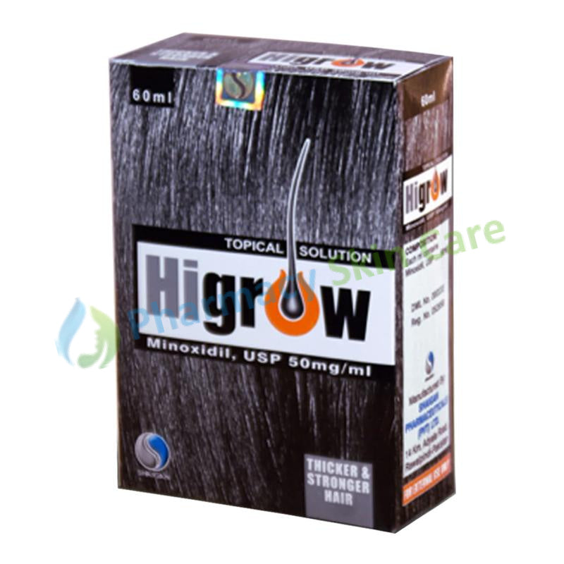 Higrow Topical Solution 60ml Shaigan Pharmaceuticals Hair Loss Minoxidil 50mg/ml