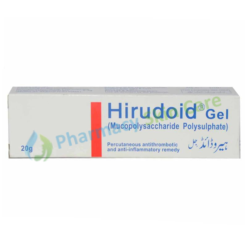 Hirudoid Gel 20gram Anti-inflamatory+ Anti-thrombotic Mucopolysaccharide Polysulphate 0.3gm Atco Pharma