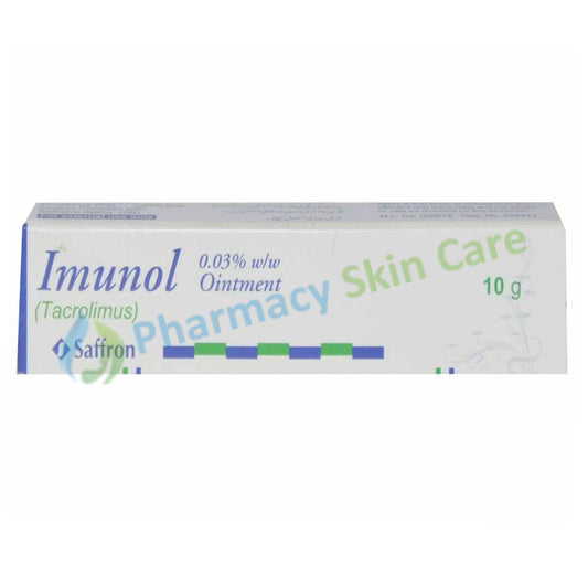 Imunol Ointment 0.03% 10gram Saffron Pharmaceuticals Anti-Eczema Tacrolimus