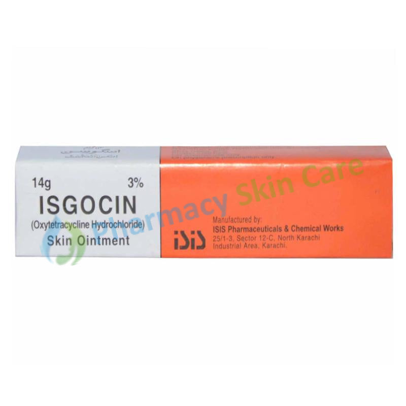 Isgocin 3% Skin Ointment 14gram ISIS Pharmaceuticals Oxitetracycline Hydrochloride
