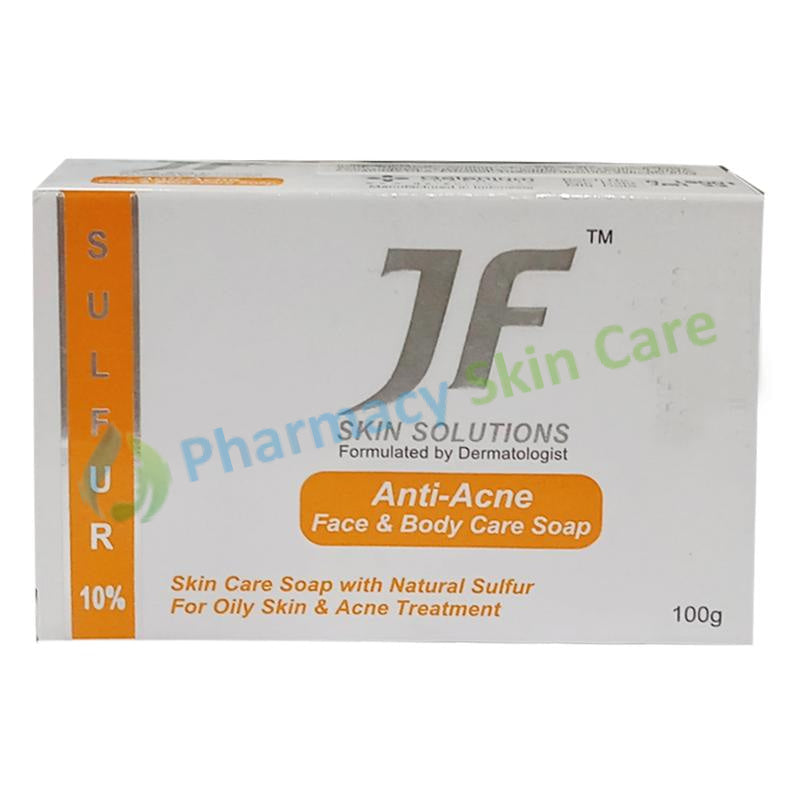 JF Anti Acne Soap 100gram Skin Solution Face&Body Care Soap Cirin Pharmaceuticals Hattar Sulfur10%