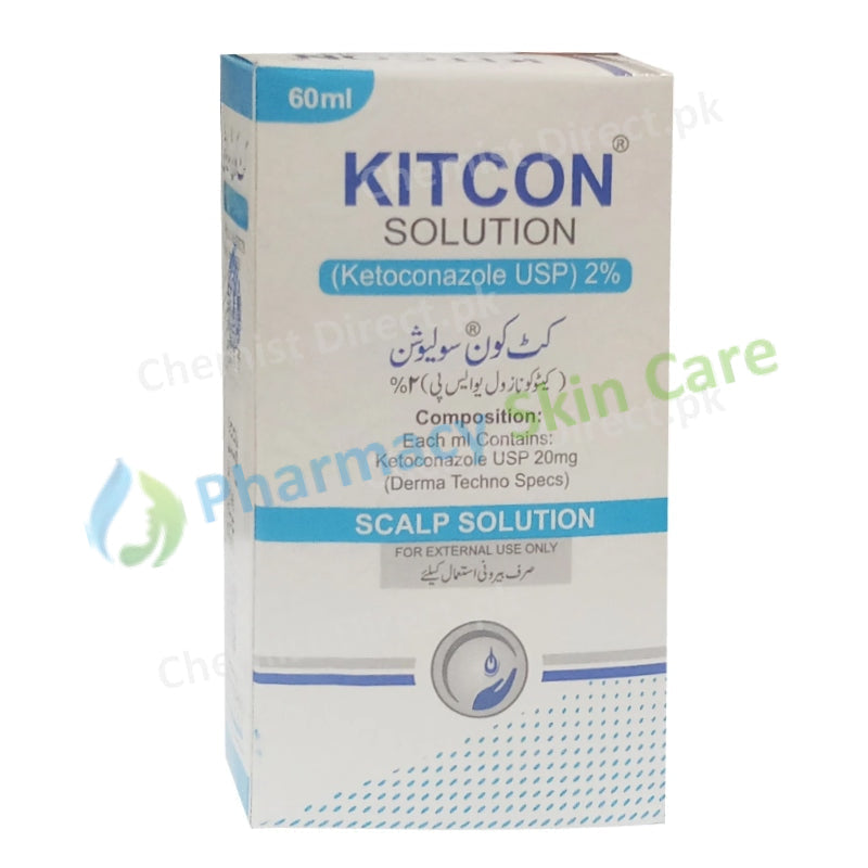 Kitcon Solution 60ml Ketoconazole USP 2% Derma Techno