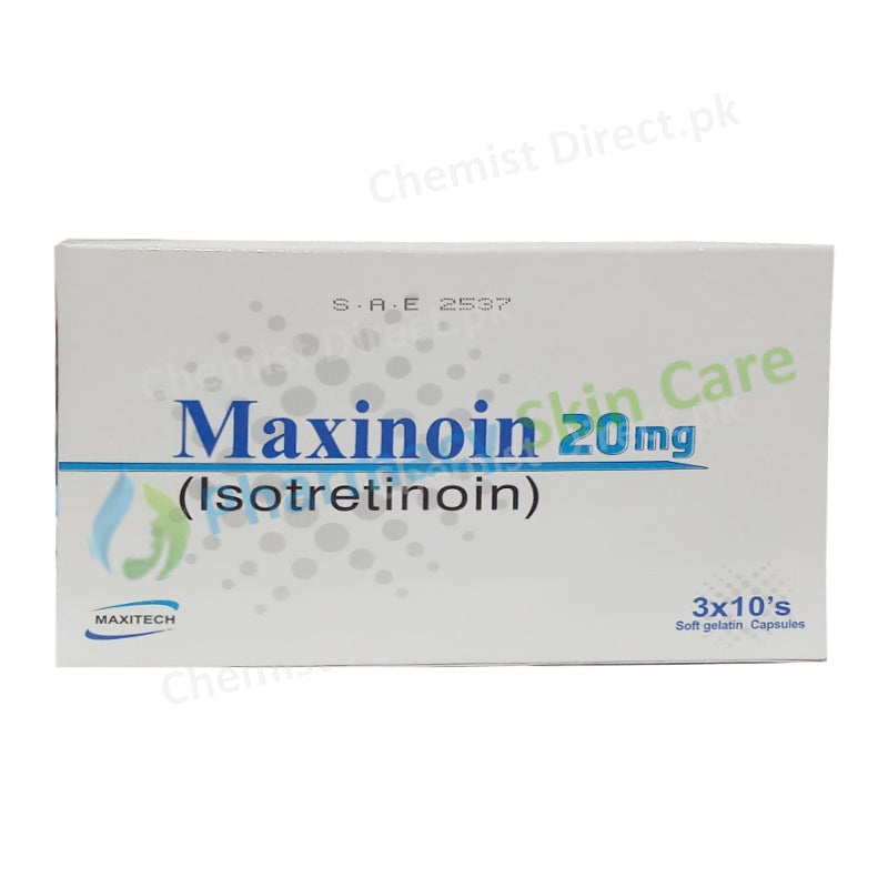Maxinoin 20mg Capsule Maxitech Pharma Isotretinoin