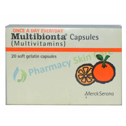 Multibionta Capsule Martin Dow Pharmaceuticals Pak Ltd Vitamin Supplement Nicotinamide 30mg Vitamin A 5500IU Vitamin B 210mg Vitamin B 110mg Vitamin