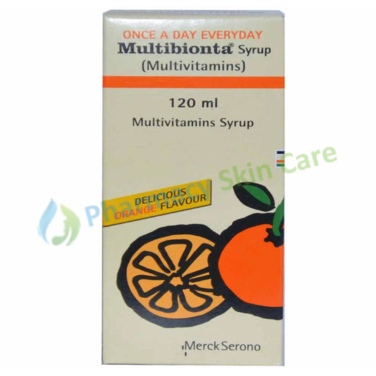 Multibionta Syrup 120ml Martin Dow Pharmaceuticals Pak Ltd Vitamin Supplement Nicotinamide 10mg Vitamin A 3000IU Vitamin B 21.2mg Vitamin B 11.5mg